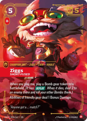 Ziggs, Short-Fused (023/167) [Radiance]