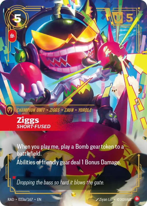 Ziggs, Short-Fused (Alternate Art) (023a/167) [Radiance]