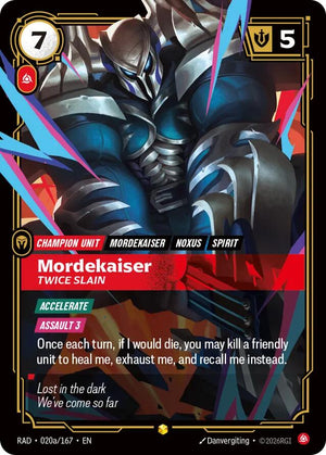 Mordekaiser, Twice Slain (Alternate Art) (020a/167) [Radiance]