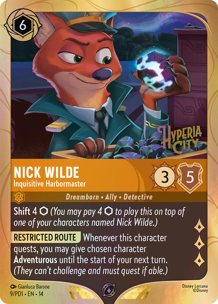 Nick Wilde - Inquisitive Harbormaster (9) [Disney Lorcana Promo Cards]