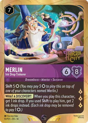 Merlin - Ink Drop Tinkerer (10) [Disney Lorcana Promo Cards]