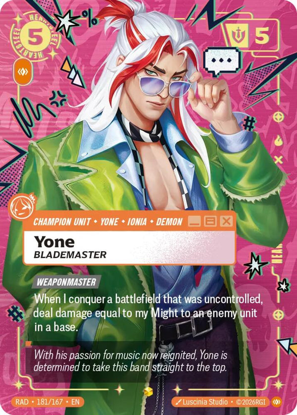 Yone, Blademaster (Heartsteel Overnumbered) (181/167) [Radiance]