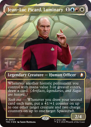 Jean-Luc Picard, Luminary (Borderless) (Surge Foil) (7) [Star Trek Commander]