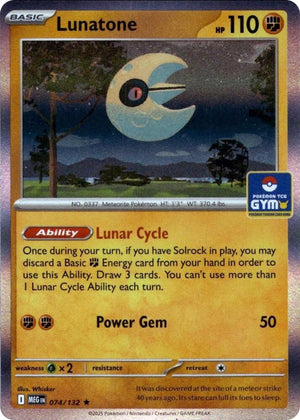 Lunatone - 074/132 (GYM) [Southeast Asia Exclusives]