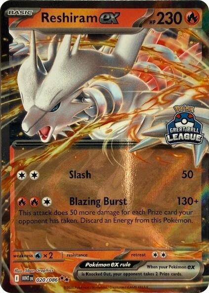 Reshiram ex - 020/086 (Great Ball League) [Southeast Asia Exclusives]