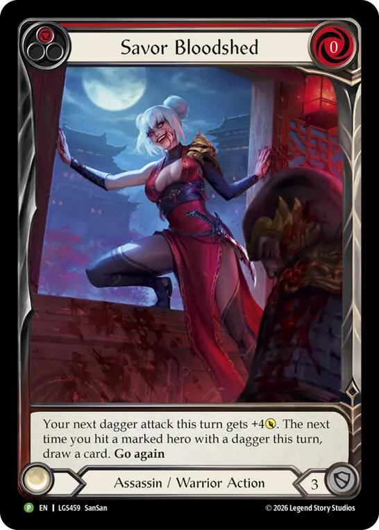 Savor Bloodshed - LGS459 [Flesh and Blood Promo Cards]