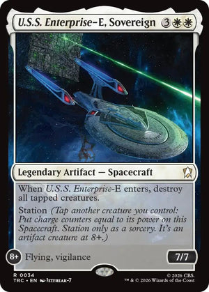 U.S.S. Enterprise-E, Sovereign (Surge Foil) (34) [Star Trek Commander]