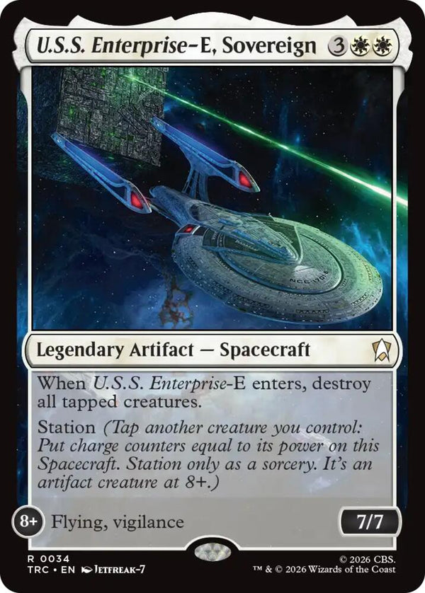 U.S.S. Enterprise-E, Sovereign (Surge Foil) (34) [Star Trek Commander]