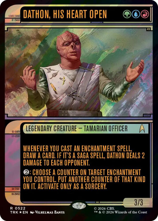 Dathon, His Heart Open (Showcase) (Surge Foil) (522) [Star Trek]