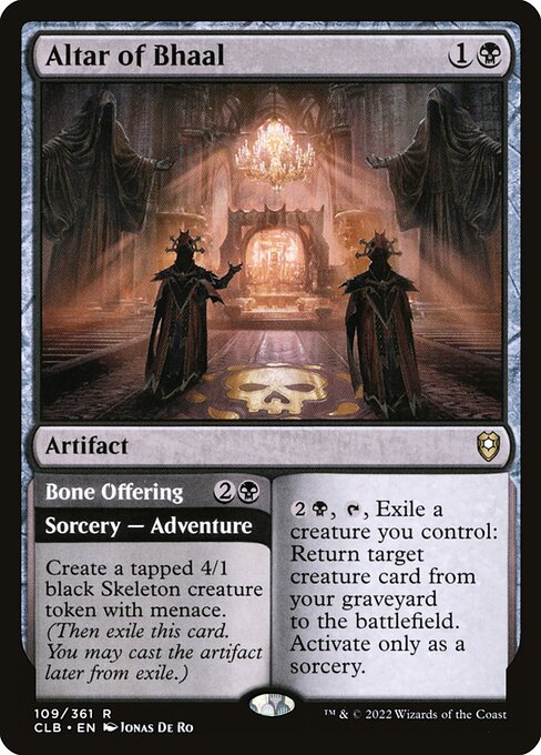 Altar of Bhaal // Bone Offering (109) [Commander Legends: Battle for Baldur's Gate]