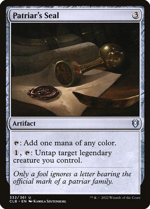 Patriar's Seal (332) [Commander Legends: Battle for Baldur's Gate]