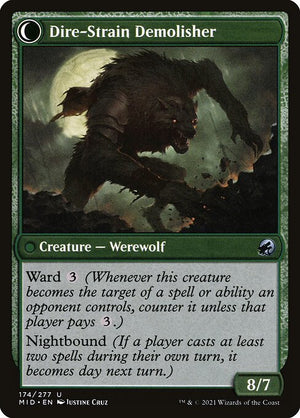 Burly Breaker // Dire-Strain Demolisher (174) [Innistrad: Midnight Hunt] Reverse