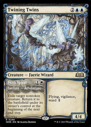 Twining Twins // Swift Spiral (296) [Wilds of Eldraine] [Showcase]