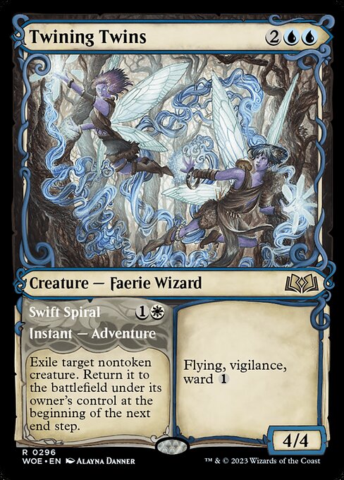 Twining Twins // Swift Spiral (296) [Wilds of Eldraine] [Showcase]