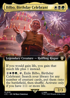 Bilbo, Birthday Celebrant (131) [Tales of Middle-earth Commander] [Extended Art]