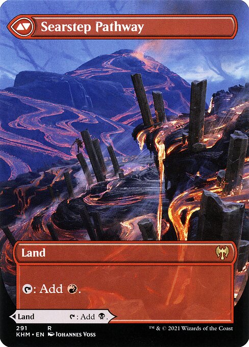 Blightstep Pathway // Searstep Pathway (291) [Kaldheim] [Borderless] Reverse