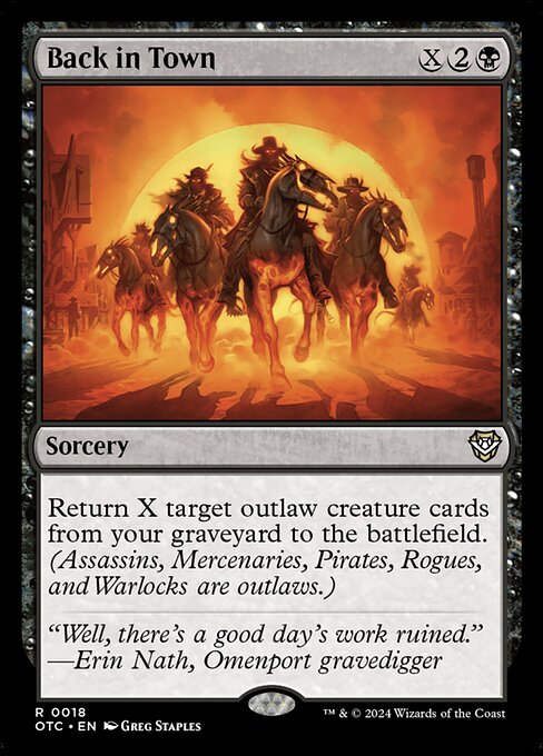 Back in Town (18) [Outlaws of Thunder Junction Commander]