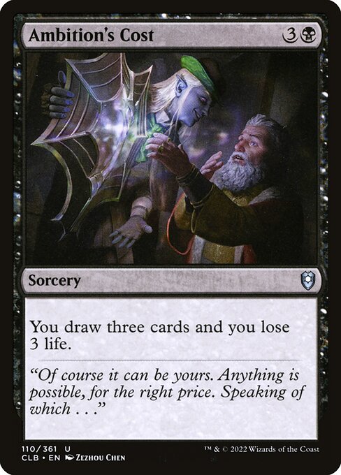 Ambition's Cost (110) [Commander Legends: Battle for Baldur's Gate]