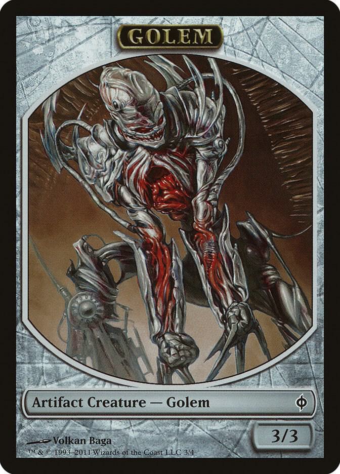 Golem Token (3) [New Phyrexia]