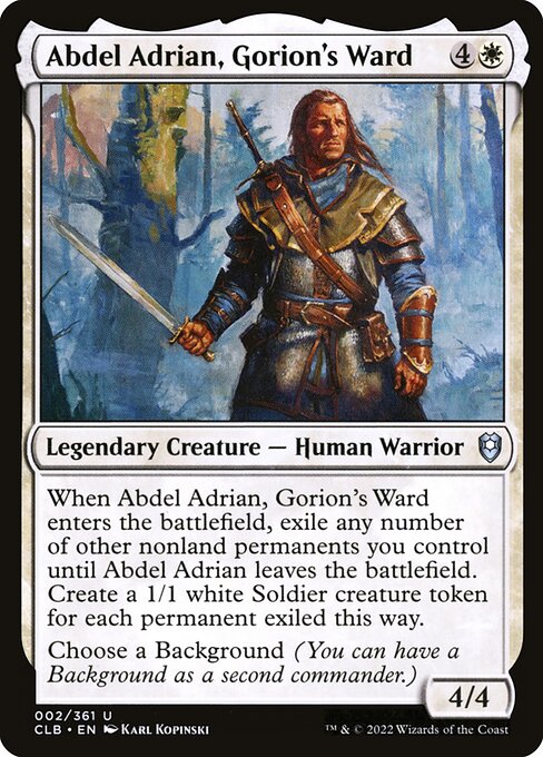 Abdel Adrian, Gorion's Ward (2) [Commander Legends: Battle for Baldur's Gate]