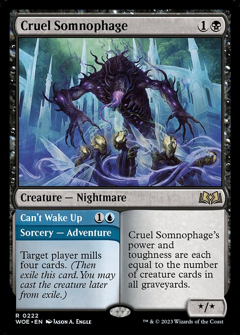 Cruel Somnophage // Can't Wake Up (222) [Wilds of Eldraine]
