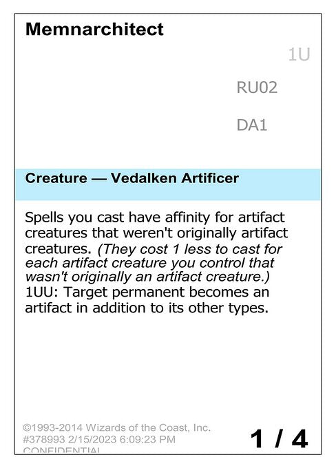 Memnarchitect (RU02) [Unknown Event]