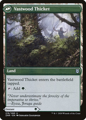 Vastwood Fortification // Vastwood Thicket (216) [Zendikar Rising] Reverse
