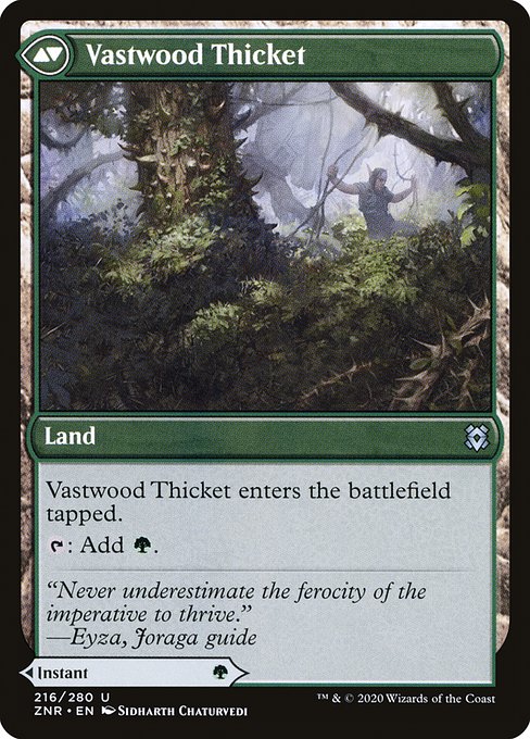 Vastwood Fortification // Vastwood Thicket (216) [Zendikar Rising] Reverse