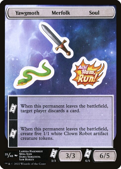Yawgmoth Merfolk Soul (35) [Unfinity Sticker Sheets]