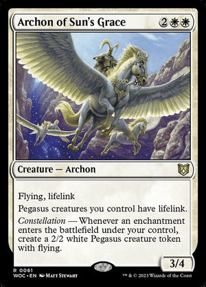 Archon of Sun's Grace (61) [Wilds of Eldraine Commander]