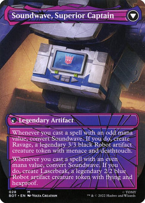 Soundwave, Sonic Spy // Soundwave, Superior Captain (28) [Transformers] [Borderless] Reverse