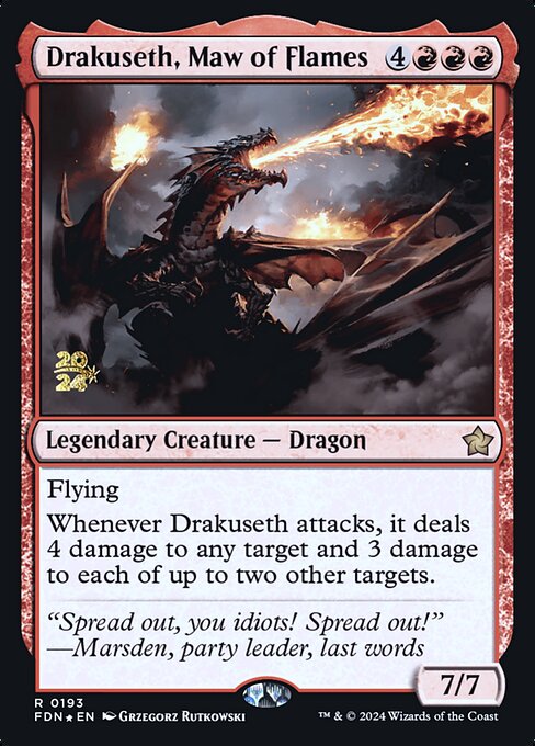 Drakuseth, Maw of Flames (193s) [Foundations Promos]
