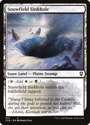 Snowfield Sinkhole (915) [Commander Legends: Battle for Baldur's Gate]