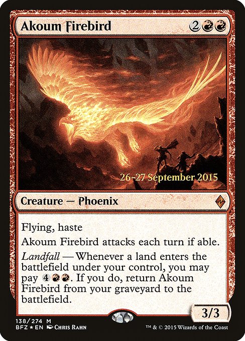Akoum Firebird (138s) [Battle for Zendikar Promos]