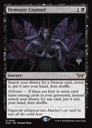 Demonic Counsel (92p) [Duskmourn: House of Horror Promos]