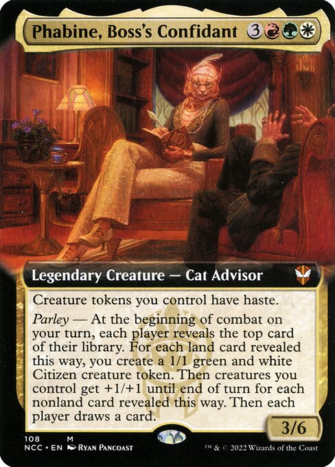 Phabine, Boss's Confidant (108) [New Capenna Commander] [Extended Art]