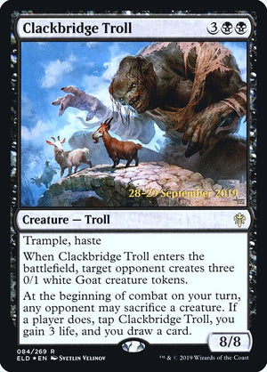 Clackbridge Troll (84s) [Throne of Eldraine Promos]