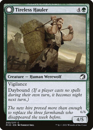 Tireless Hauler // Dire-Strain Brawler (203) [Innistrad: Midnight Hunt]