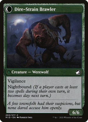 Tireless Hauler // Dire-Strain Brawler (203) [Innistrad: Midnight Hunt] Reverse
