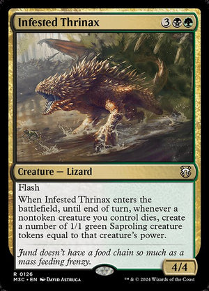 Infested Thrinax (126) [Modern Horizons 3 Commander]