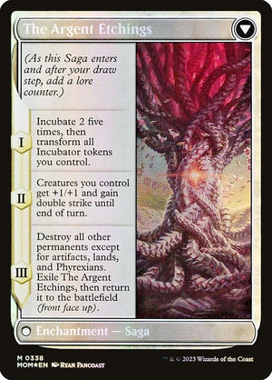 Elesh Norn // The Argent Etchings (338) [March of the Machine] [Borderless] Reverse