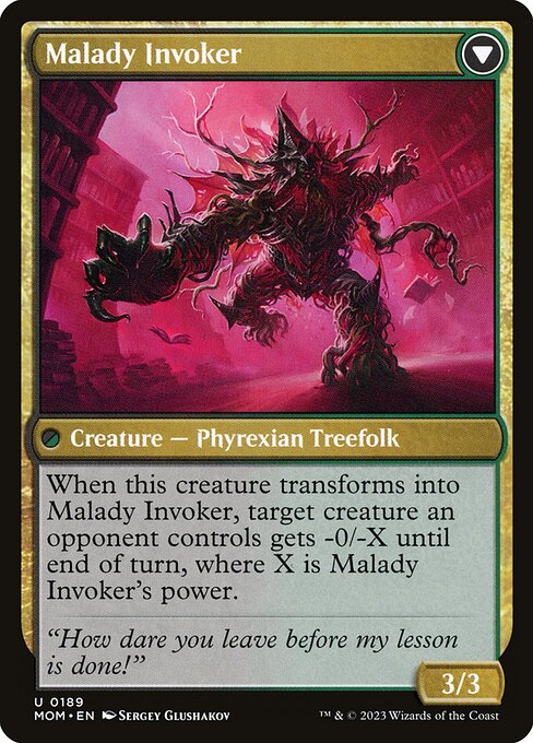 Herbology Instructor // Malady Invoker (189) [March of the Machine] Reverse