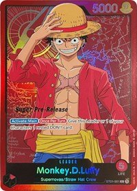 Monkey.D.Luffy (001) (ST01-001) [Super Pre-Release Starter Deck 1: Straw Hat Crew]