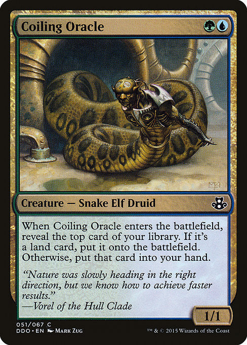 Coiling Oracle (51) [Duel Decks: Elspeth vs. Kiora]