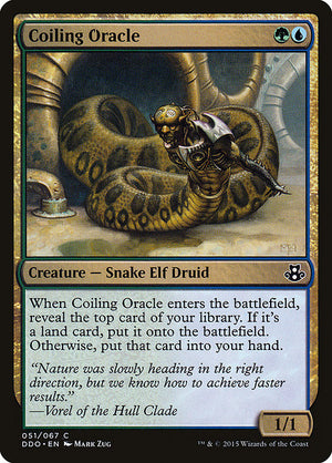 Coiling Oracle (51) [Duel Decks: Elspeth vs. Kiora]