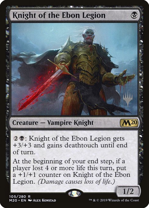 Knight of the Ebon Legion (105p) [Core Set 2020 Promos]