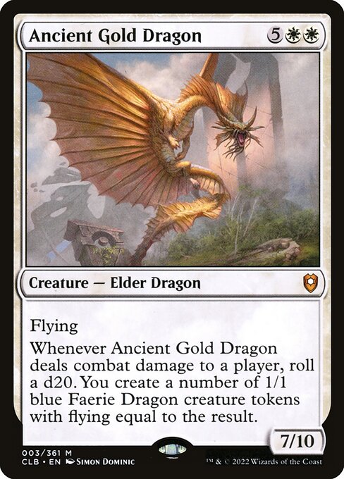 Ancient Gold Dragon (3) [Commander Legends: Battle for Baldur's Gate]