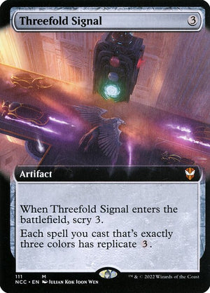 Threefold Signal (111) [New Capenna Commander] [Extended Art]