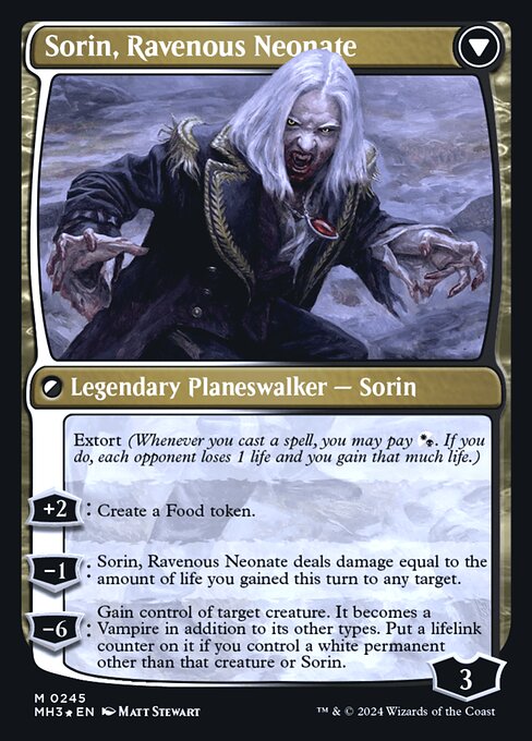 Sorin of House Markov // Sorin, Ravenous Neonate (245s) [Modern Horizons 3 Promos]