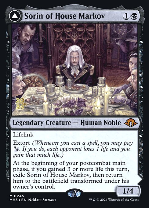 Sorin of House Markov // Sorin, Ravenous Neonate (245s) [Modern Horizons 3 Promos]